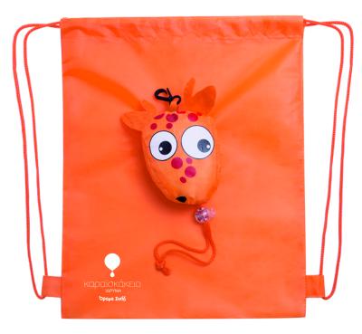 Foldable drawstring bag